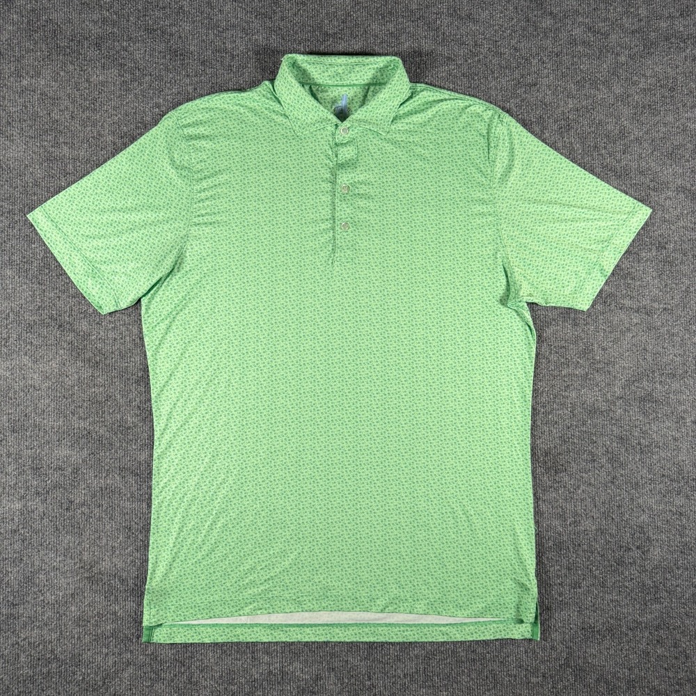 Johnnie O featherweight Polo Shirt Men's Medium all over print short sleeve golf